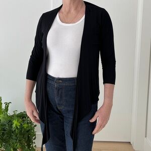 MAJESTIC FILATURES Lightweight Open Front Soft Touch Cardigan Tie Front Chic